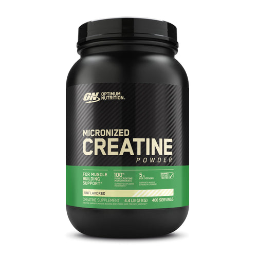 Creatina Micronizada Optimum Nutrition – 5g de Creatina Pura por Dose para Força, Energia e Crescimento Muscular | Sem Sabor | 400 Porções (2kg)