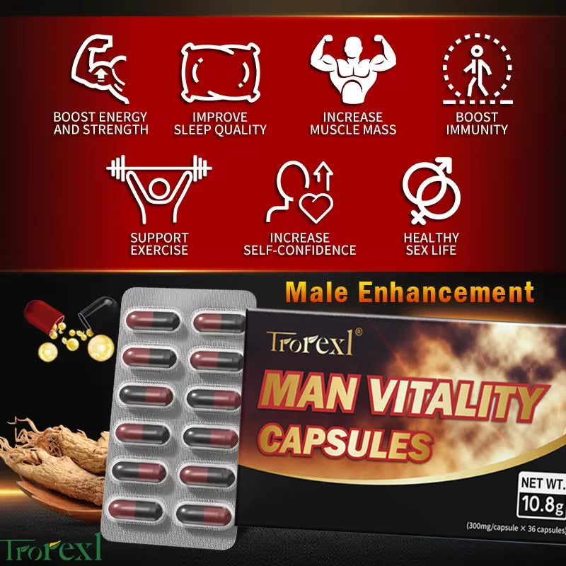 Ginseng + Epimedium: Cápsulas de Energia e Resistência Masculina para Homens que Querem Mais Desempenho nos Treinos — Fórmula Natural Sem OGM