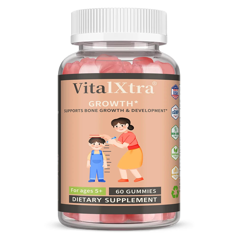 Gomas Nutricionais com Ashwagandha e Cálcio para Apoiar o Crescimento e a Saúde dos Ossos