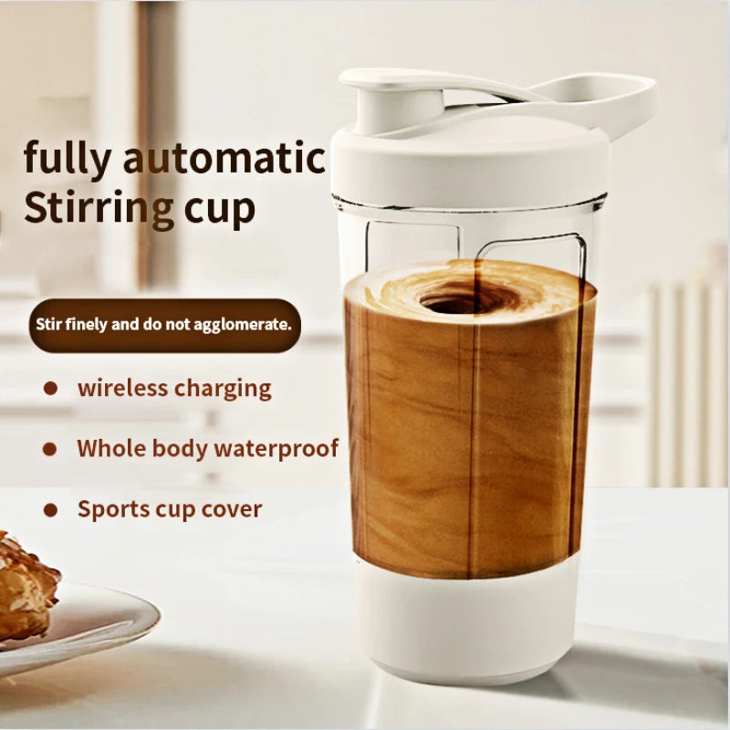 450ml USB Electric Portable Whey Protein Shaker bottle Fully Automatic Stirring Cup Rechargeable Gym BA Free Cocktail Blend