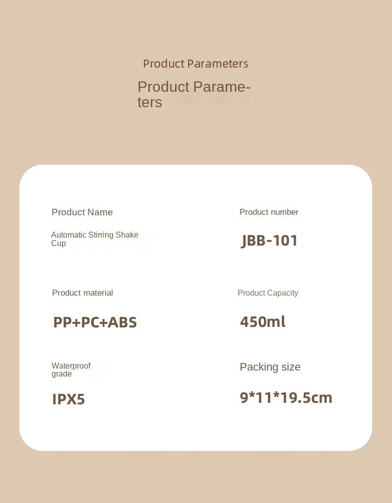 450ml USB Electric Portable Whey Protein Shaker bottle Fully Automatic Stirring Cup Rechargeable Gym BA Free Cocktail Blend