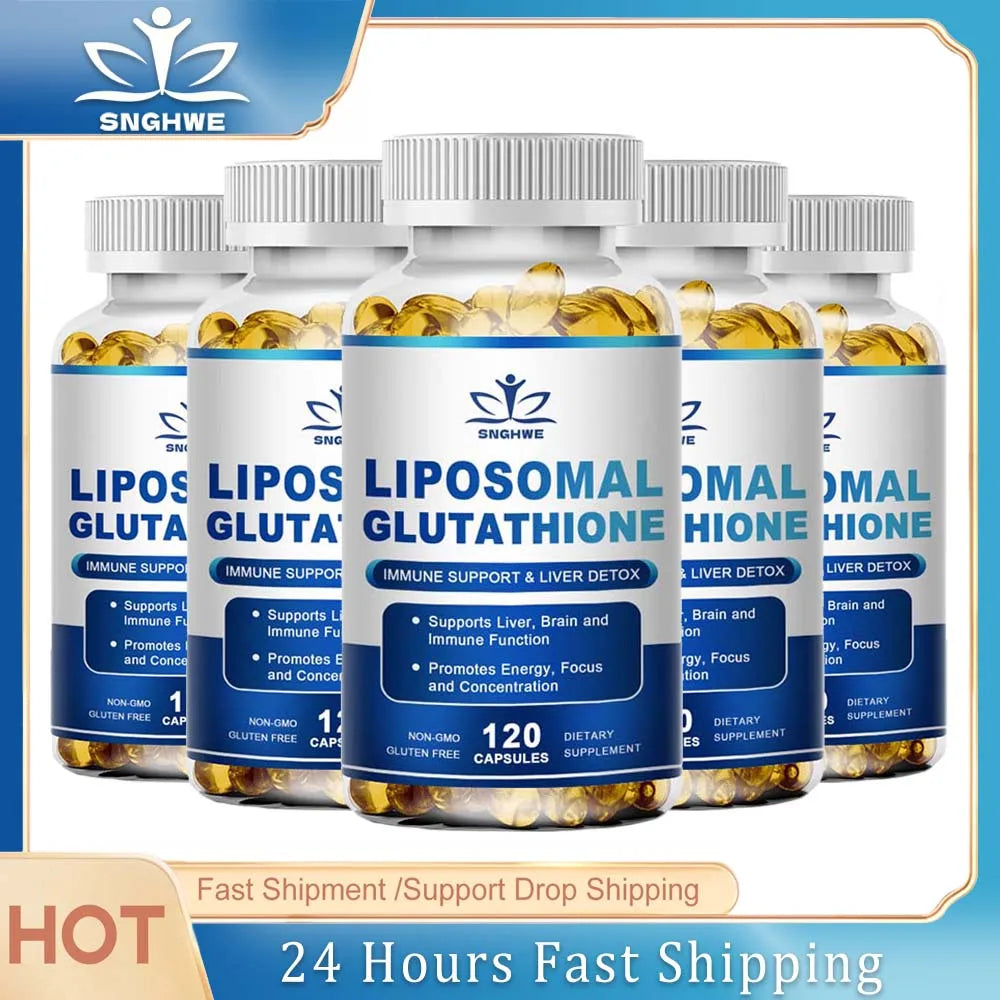 Suplemento de glutationa para a saúde da pele, mantém jovem, suplemento antioxidante, sem-OGM, 1000 mg