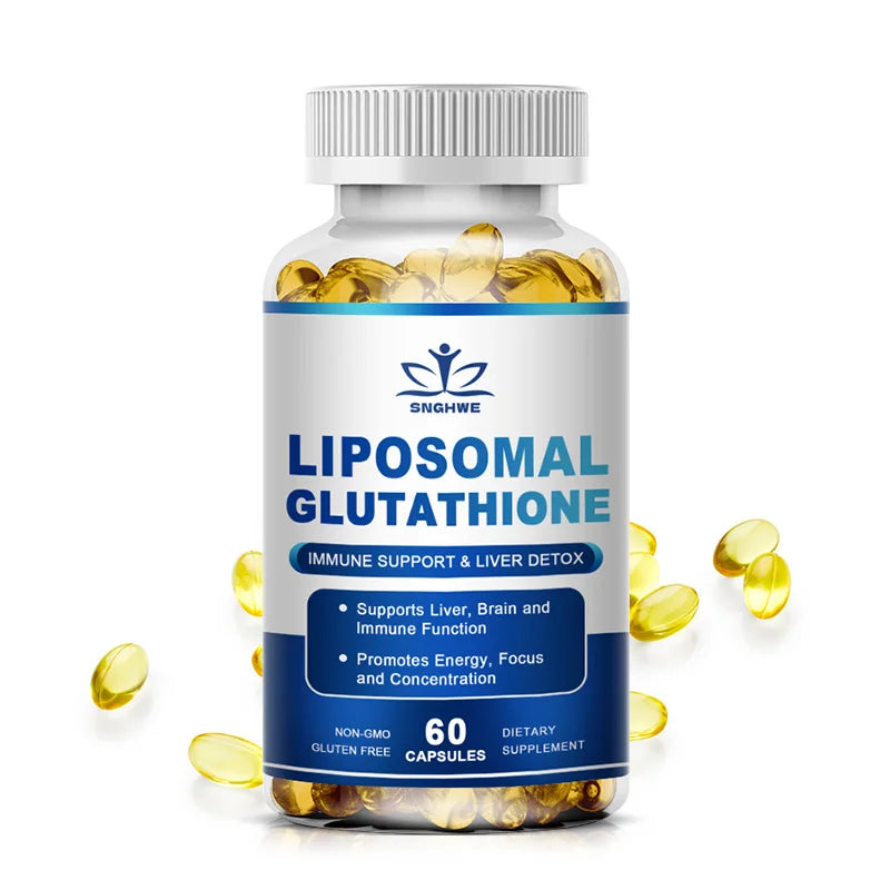 Suplemento de glutationa para a saúde da pele, mantém jovem, suplemento antioxidante, sem-OGM, 1000 mg