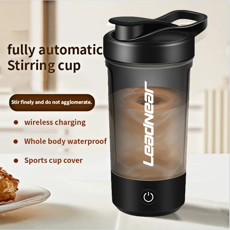 450ml USB Electric Portable Whey Protein Shaker bottle Fully Automatic Stirring Cup Rechargeable Gym BA Free Cocktail Blend