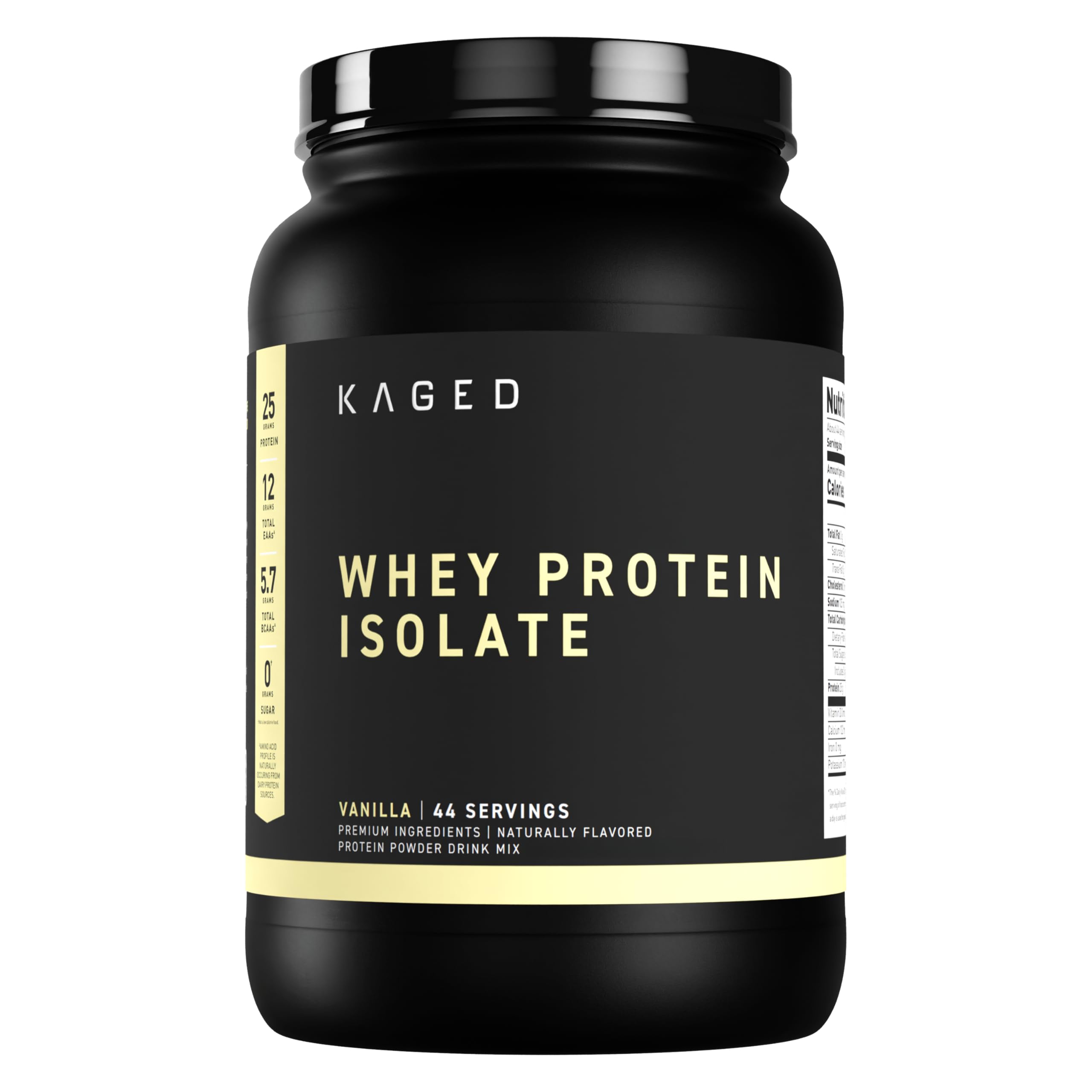 Whey Protein Isolado Kaged – 25g de Proteína Pura por Dose | Construção Muscular Rápida + Recuperação Pós-Treino | Baixa Lactose | 41 Doses